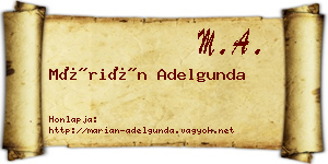 Márián Adelgunda névjegykártya